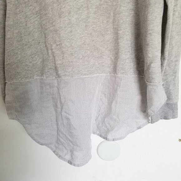 Wilt Silk Striped Trim Layered Distressed Sweater - Picture 7 of 17